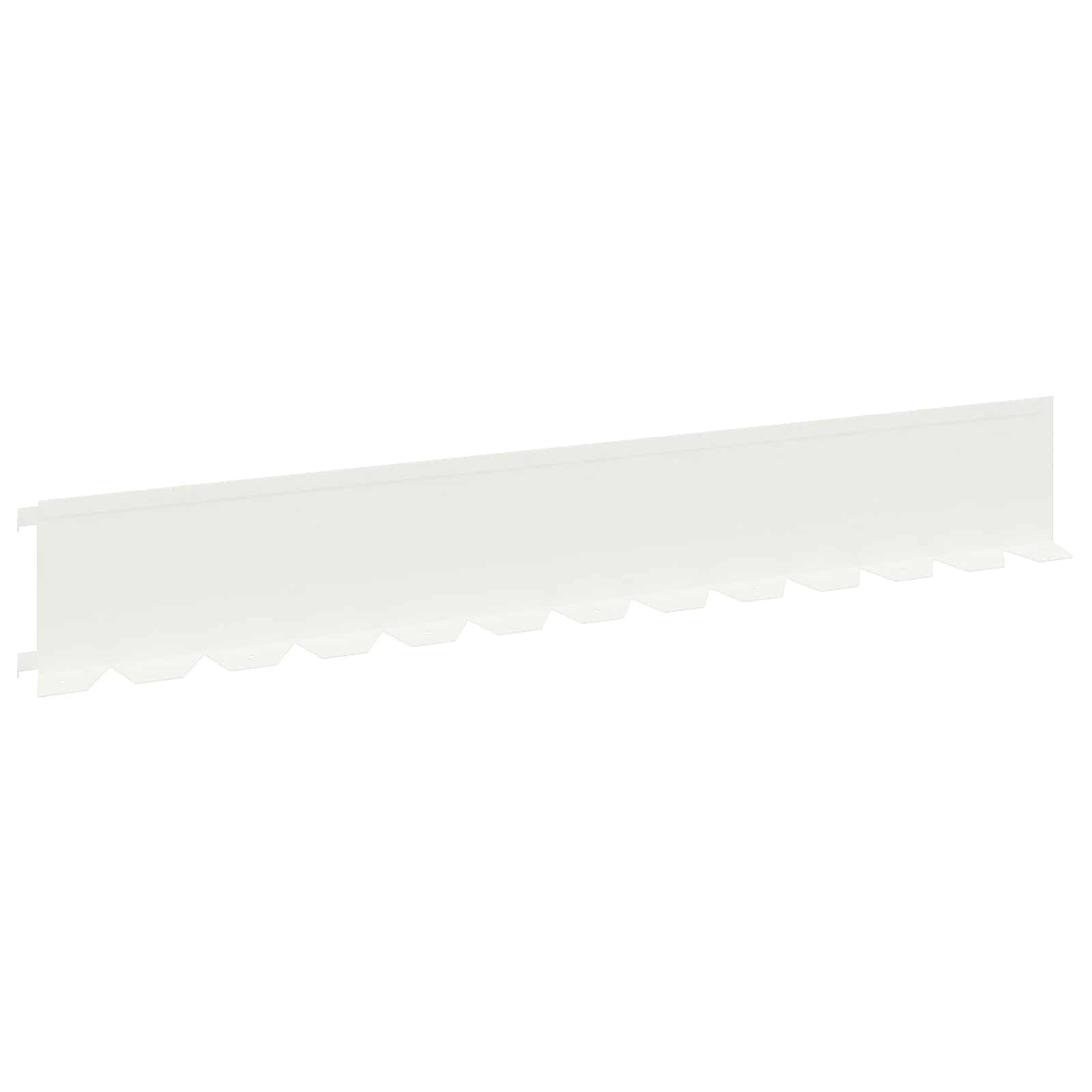 Gazonrand 10 st 102 x 15 x 4 cm Staal Wit