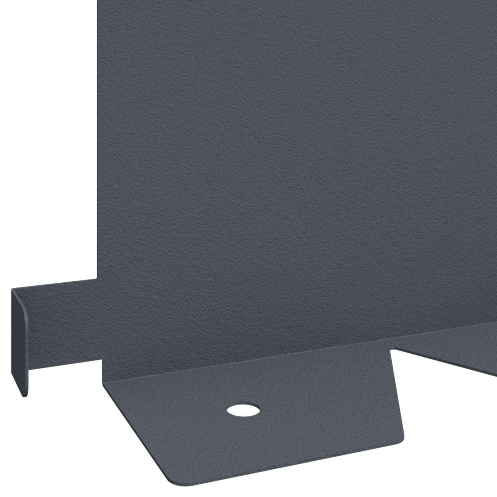 Gazonrand 10 st 102 x 15 x 4 cm Staal Antracietkleurig
