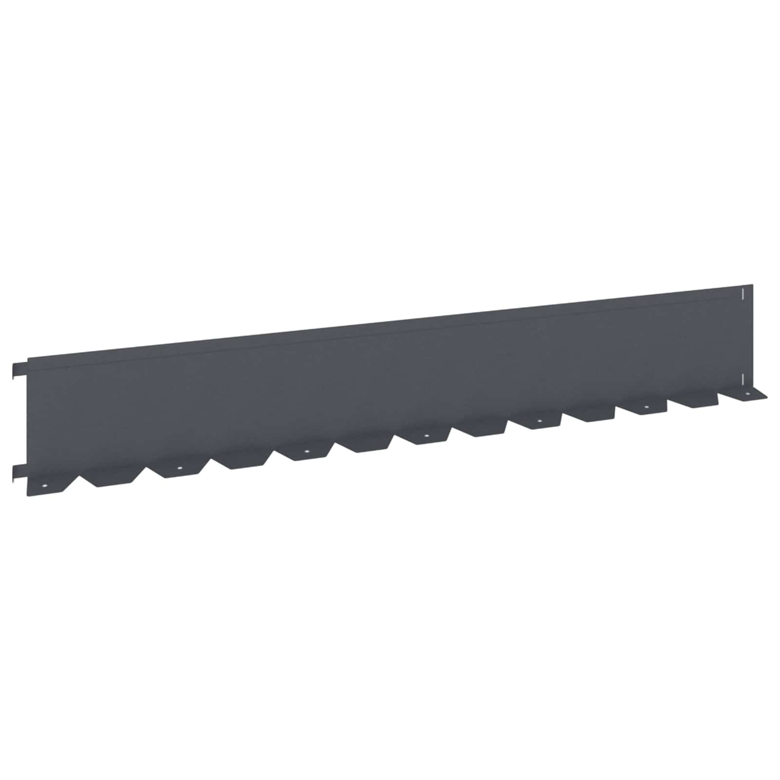 Gazonrand 20 st 102 x 15 x 4 cm Staal Antracietkleurig
