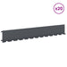Gazonrand 20 st 102 x 15 x 4 cm Staal Antracietkleurig