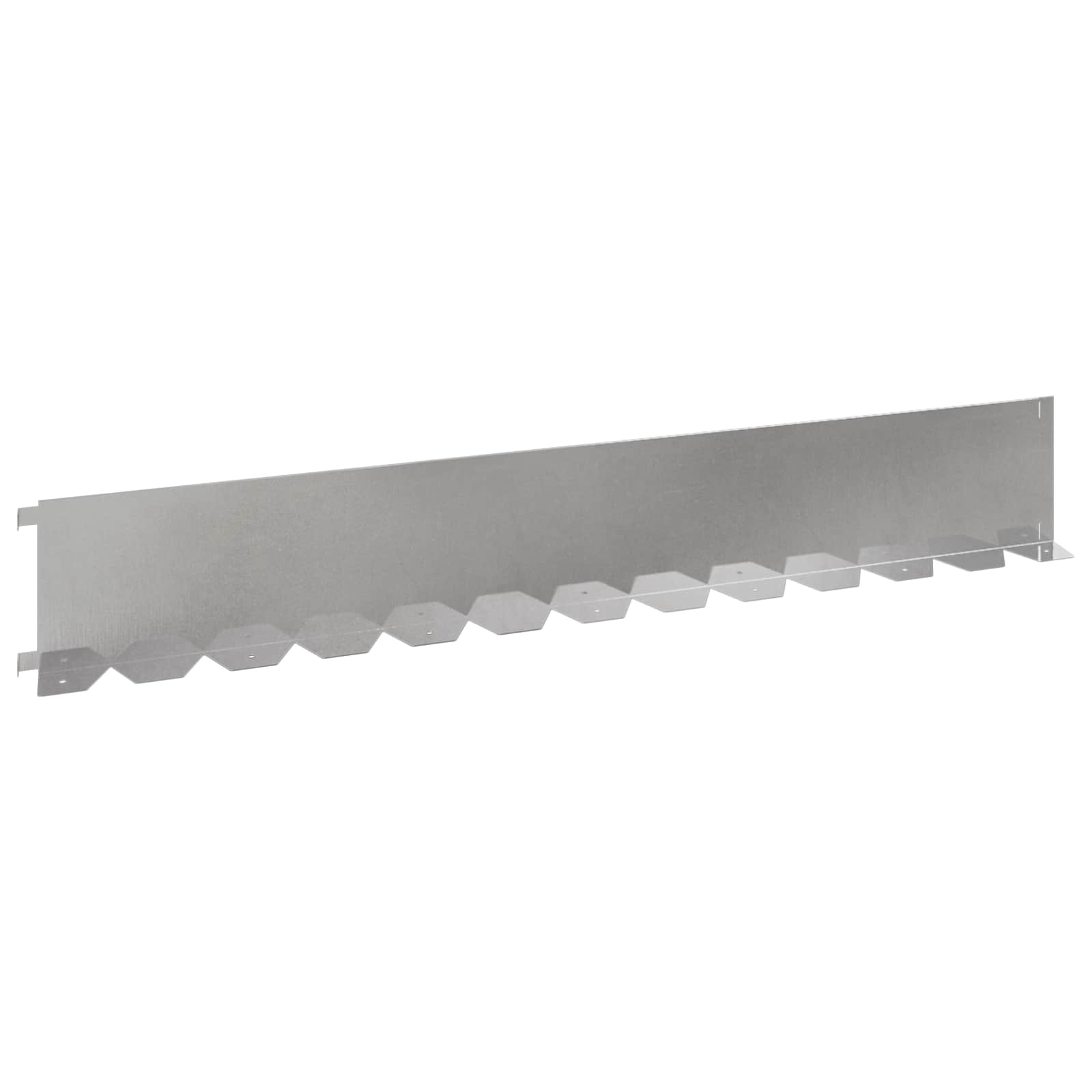 Gazonrand 10 st 102 x 15 x 4 cm Staal Zilverkleurig