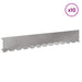 Gazonrand 10 st 102 x 15 x 4 cm Staal Zilverkleurig