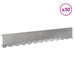 Gazonrand 30 st 102 x 15 x 4 cm Staal Zilverkleurig