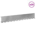 Gazonrand 20 st 102 x 15 x 4 cm Staal Zilverkleurig