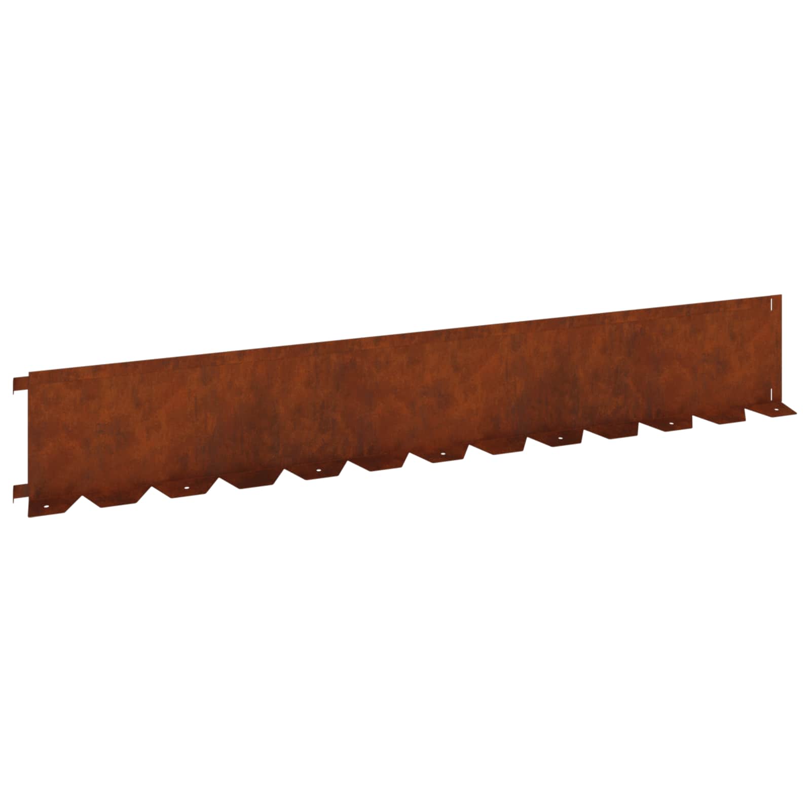 Gazonrand 20 st 102 x 15 x 4 cm Staal Roestig