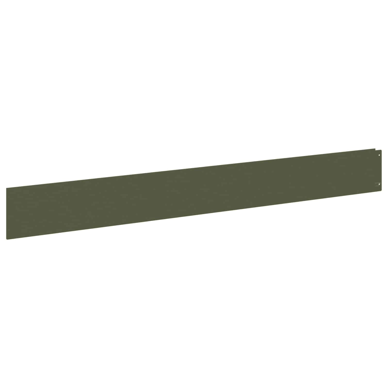 Gazonrand 10 st 100 x 12 cm Staal Olijfgroen