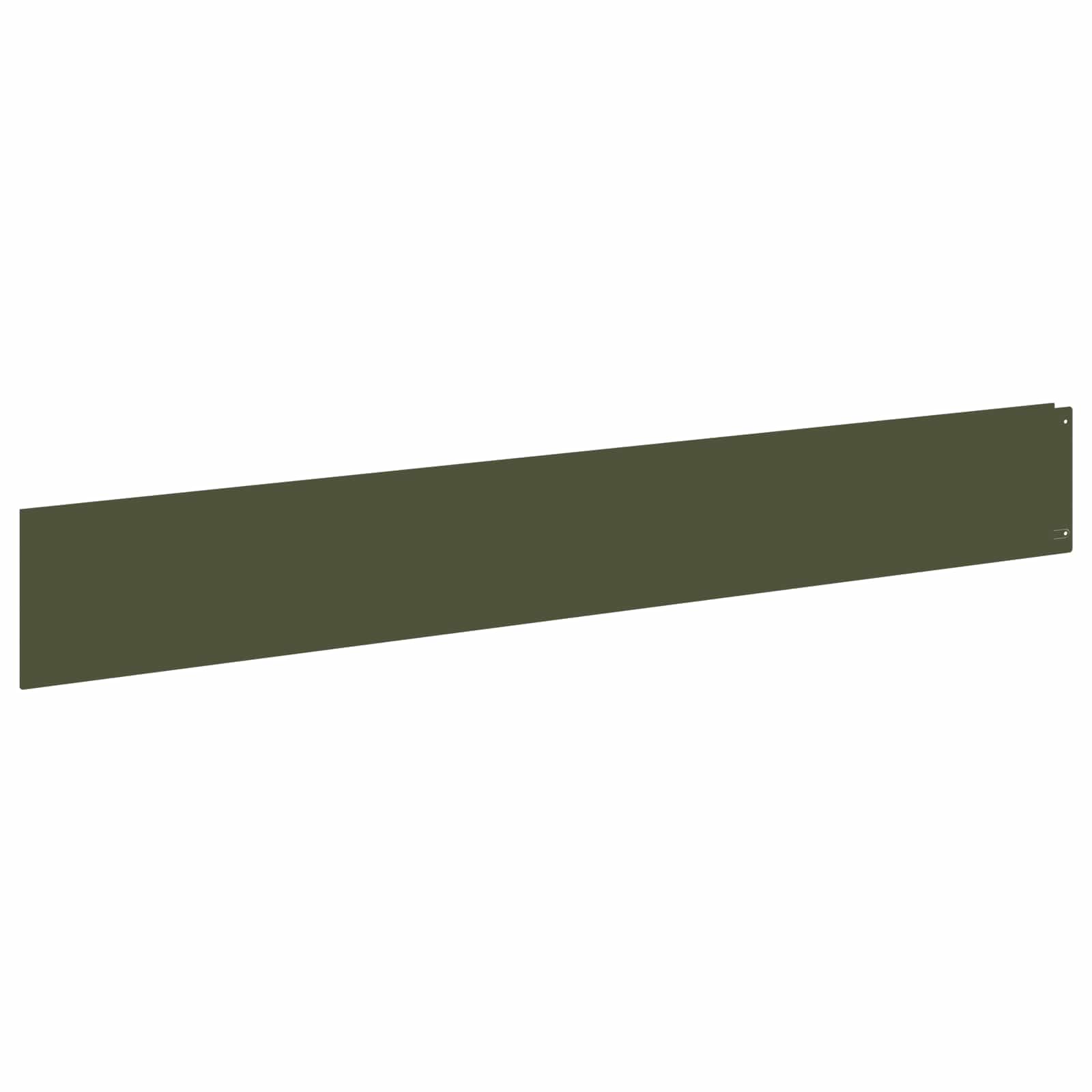 Gazonrand 10 st 100 x 15 cm Staal Olijfgroen