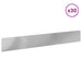 Gazonrand 30 st 100 x 15 cm Staal Zilverkleurig