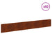 Gazonrand 10 st 100 x 15 cm Staal Roestig