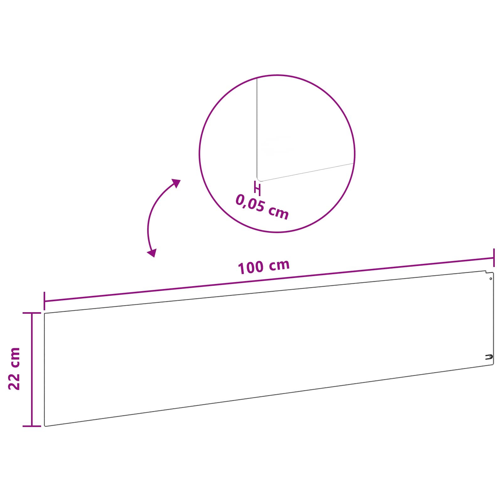 Gazonrand 10 st 100 x 22 cm Staal Zwart