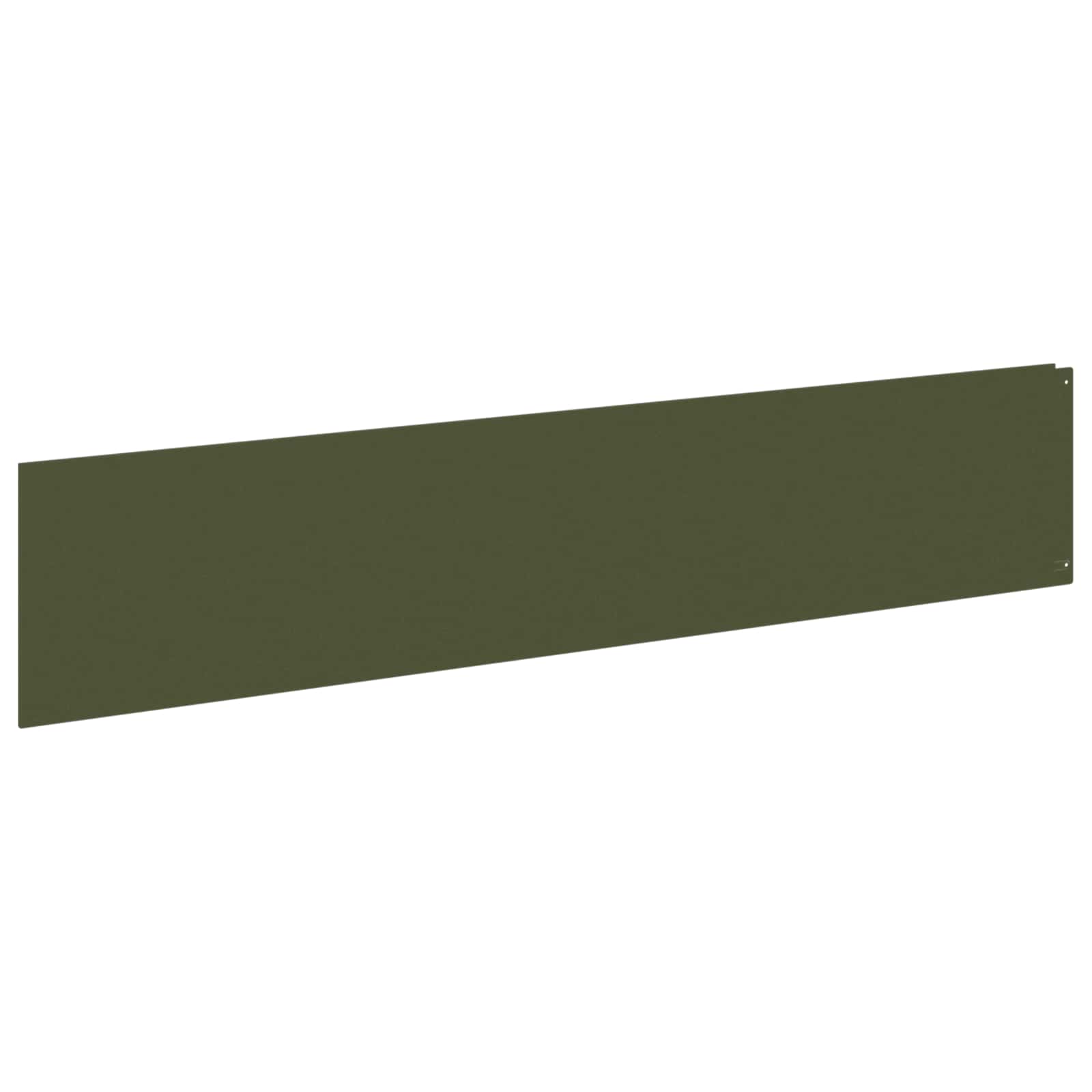 Gazonrand 10 st 100 x 22 cm Staal Olijfgroen