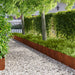 Gazonrand 10 st 100 x 22 cm Staal Roestig