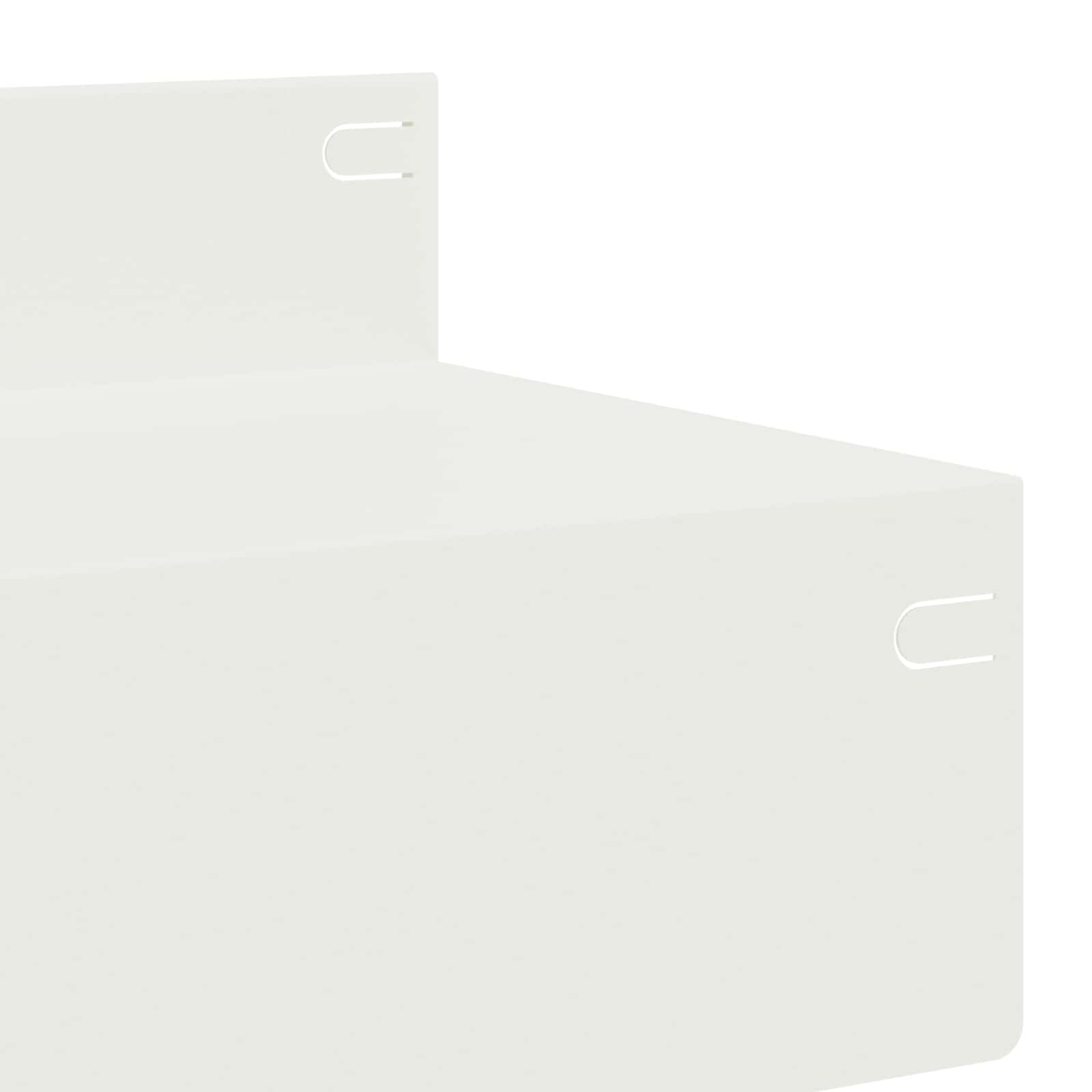Gazonrand 10 st 100 x 10 x 8 cm Staal Wit
