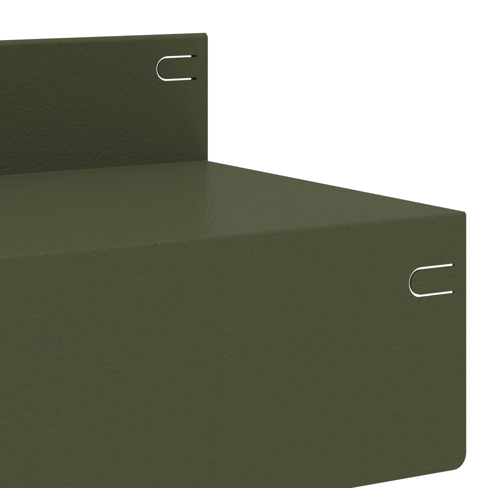 Gazonrand 10 st 100 x 10 x 8 cm Staal Olijfgroen