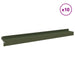 Gazonrand 10 st 100 x 10 x 8 cm Staal Olijfgroen
