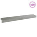 Gazonrand 20 st 100 x 10 x 8 cm Staal Zilverkleurig