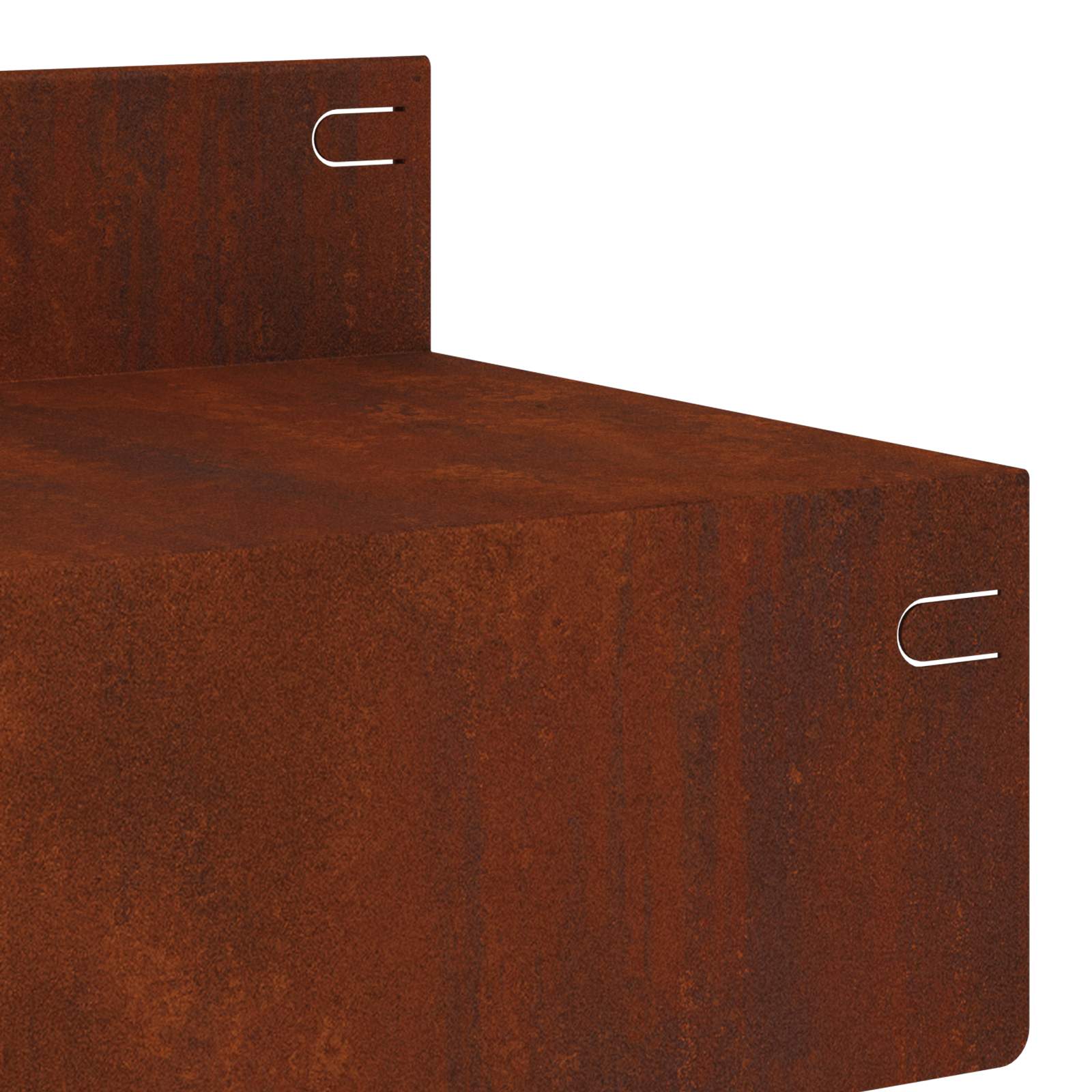 Gazonrand 10 st 100 x 10 x 8 cm Staal Roestig