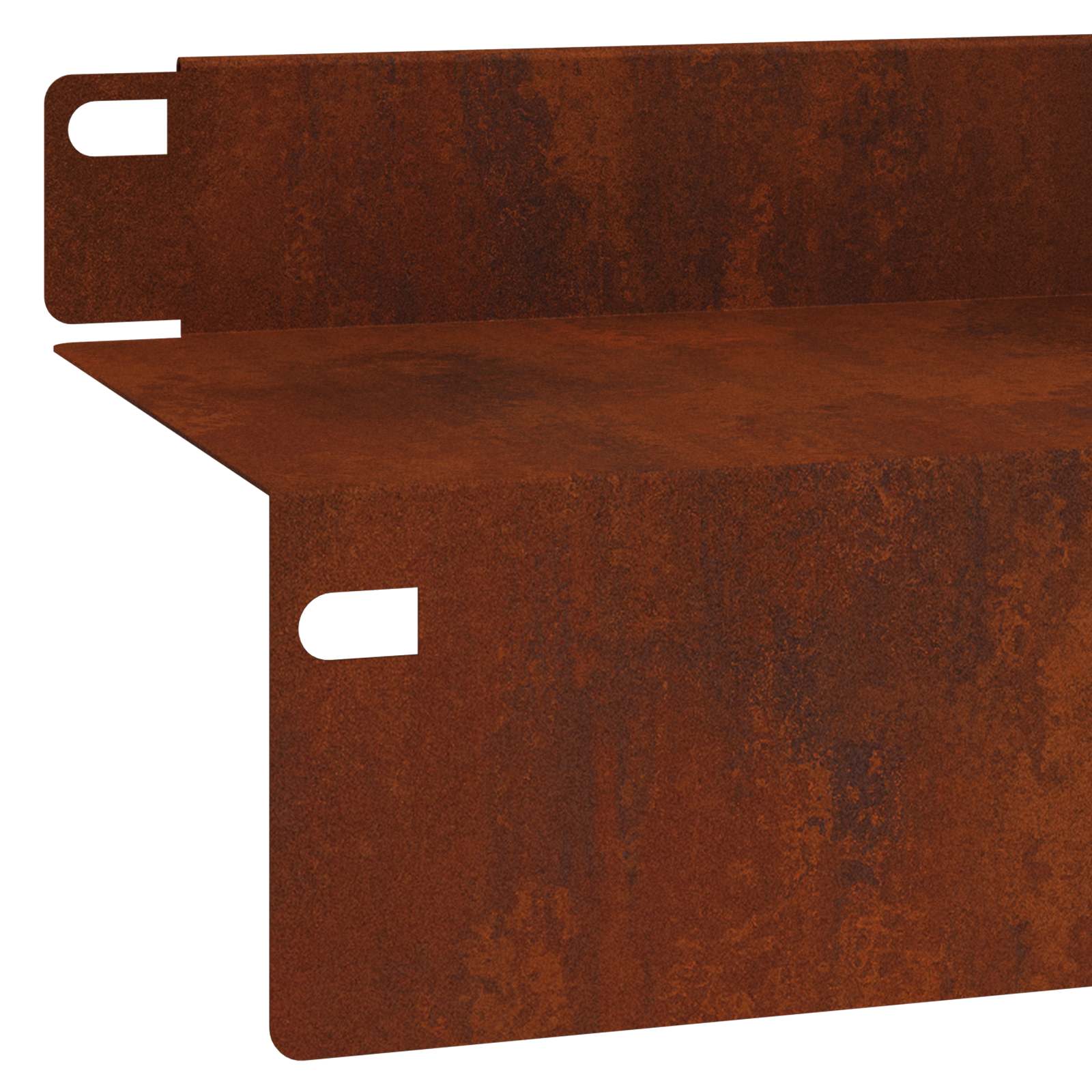 Gazonrand 10 st 100 x 10 x 8 cm Staal Roestig