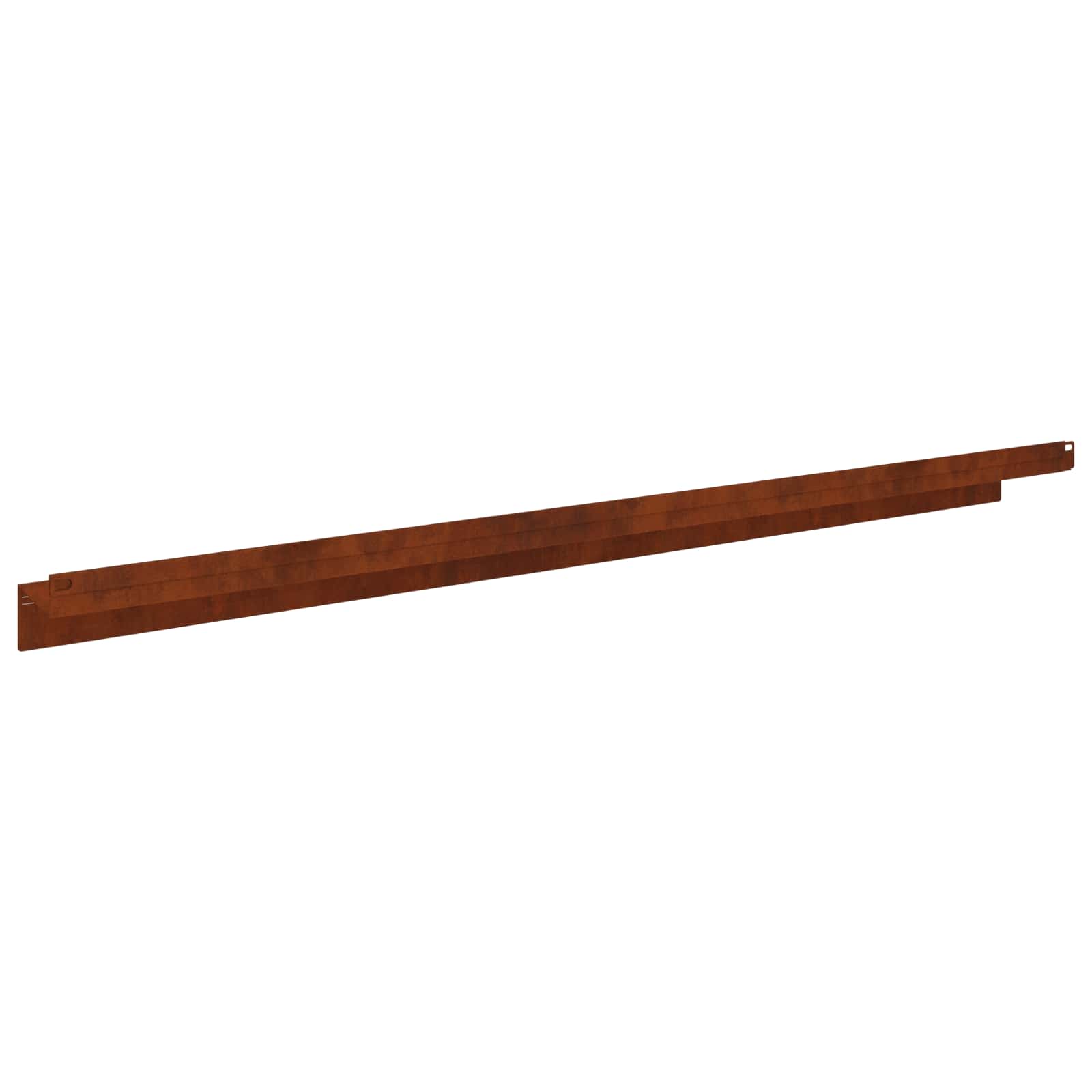 Gazonrand 20 st 100 x 10 x 8 cm Staal Roestig