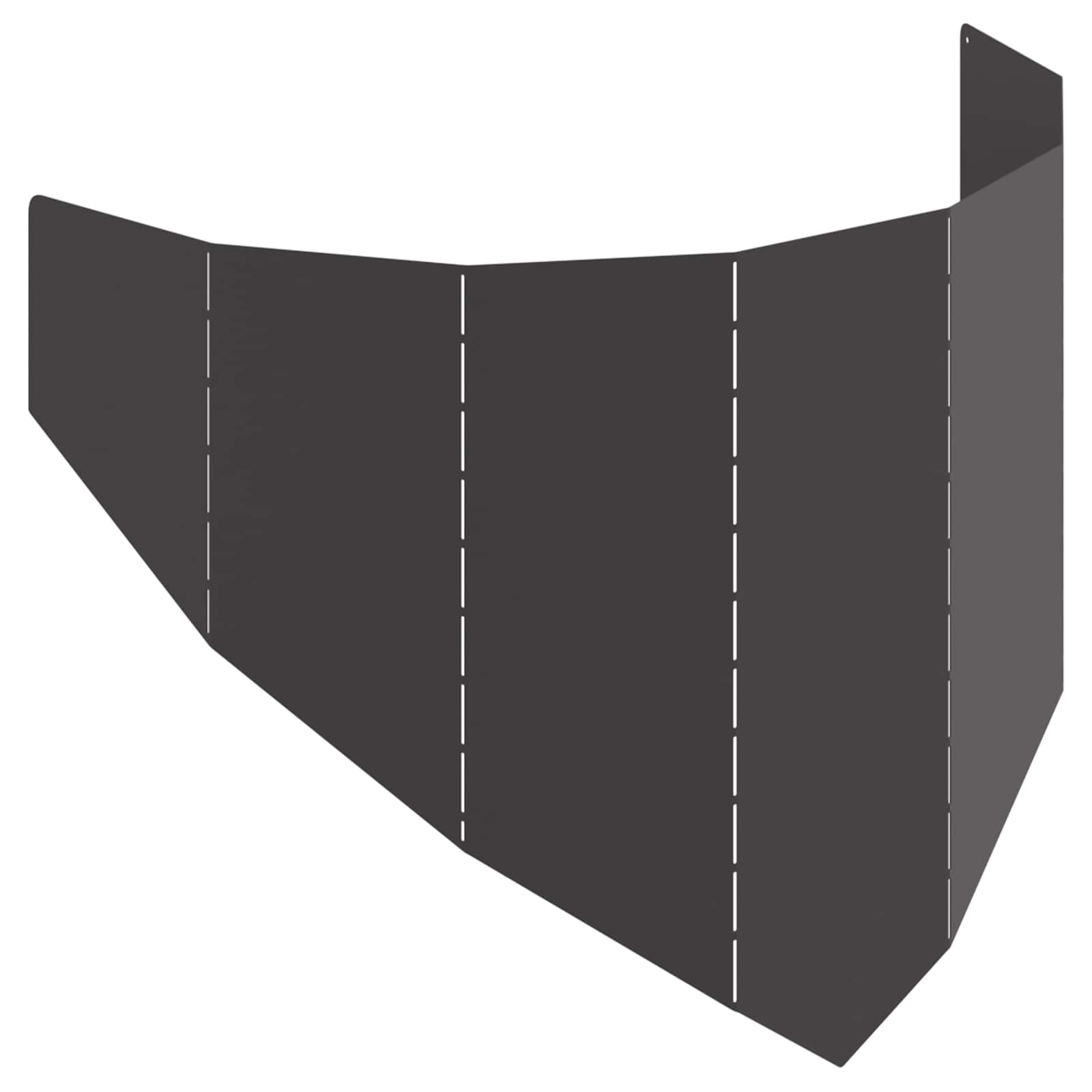 Gazonrand 100 x 45 cm Staal Zwart