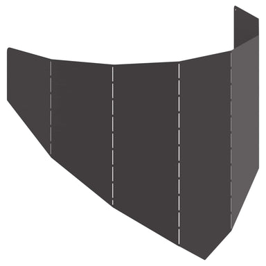 Gazonrand 100 x 45 cm Staal Zwart