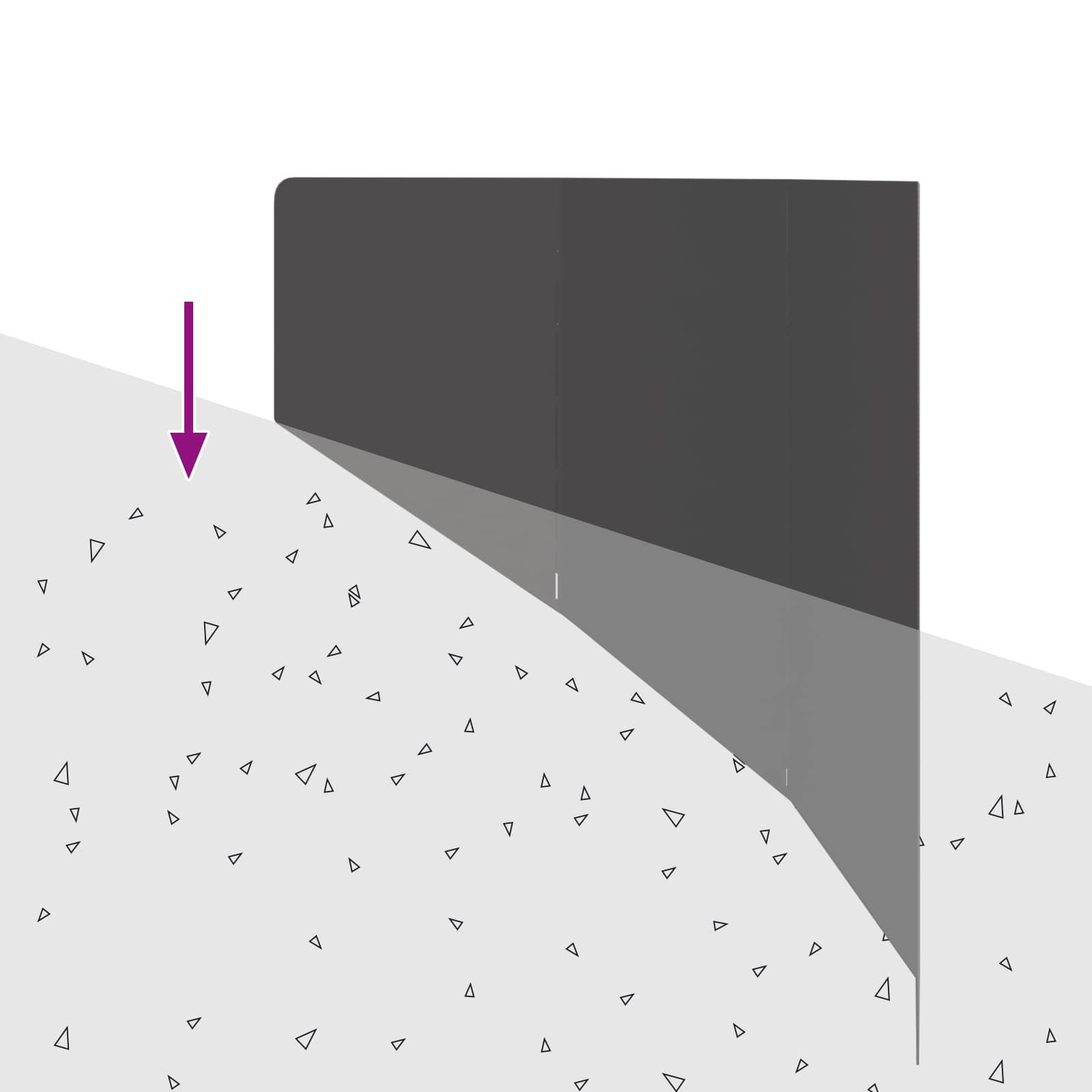 Gazonrand 100 x 45 cm Staal Zwart