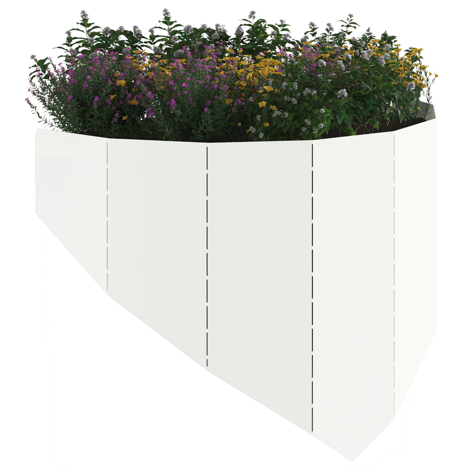 Gazonrand 100 x 45 cm Staal Wit