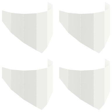 Gazonrand 4 st 100 x 45 cm Staal Wit