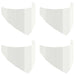 Gazonrand 4 st 100 x 45 cm Staal Wit