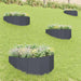 Gazonrand 4 st 100 x 45 cm Staal Antracietkleurig