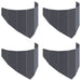 Gazonrand 4 st 100 x 45 cm Staal Antracietkleurig