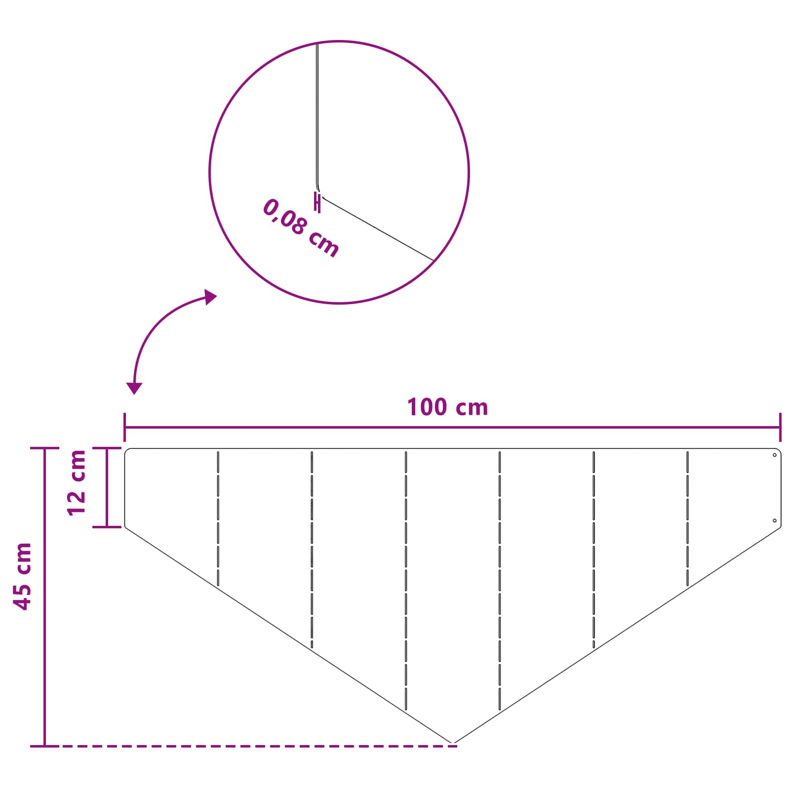 Gazonrand 100 x 45 cm Staal Olijfgroen