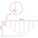 Gazonrand 100 x 45 cm Staal Zilverkleurig