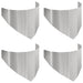Gazonrand 4 st 100 x 45 cm Staal Zilverkleurig