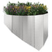 Gazonrand 4 st 100 x 45 cm Staal Zilverkleurig