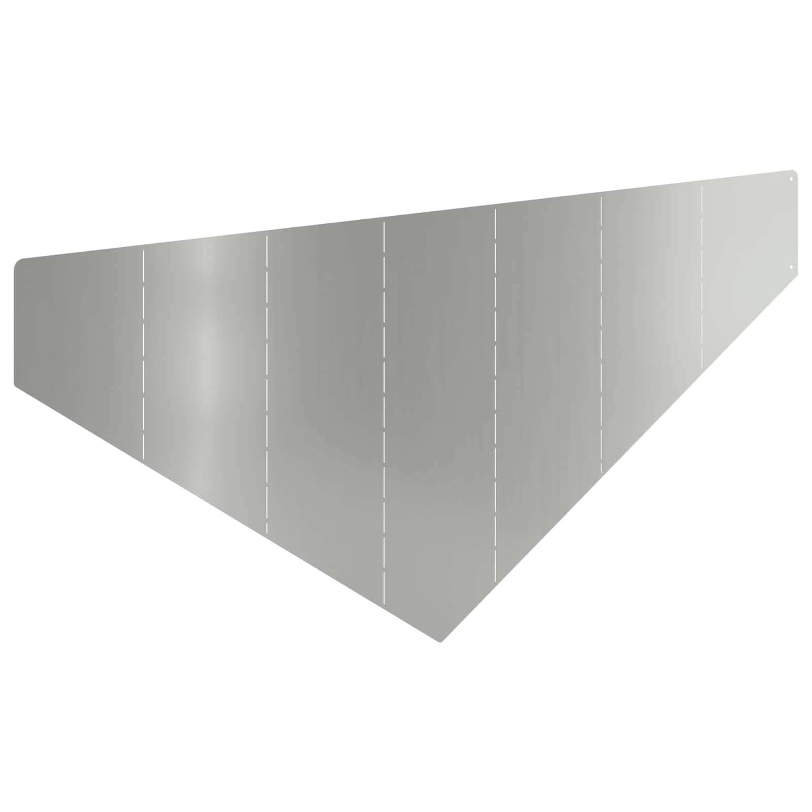 Gazonrand 4 st 100 x 45 cm Staal Zilverkleurig