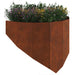 Gazonrand 100 x 45 cm Staal Roestig