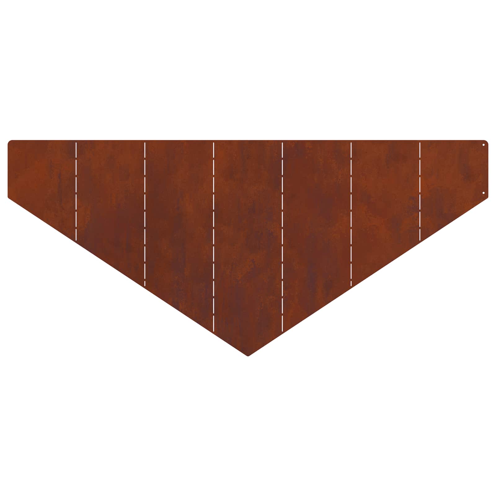 Gazonrand 4 st 100 x 45 cm Staal Roestig