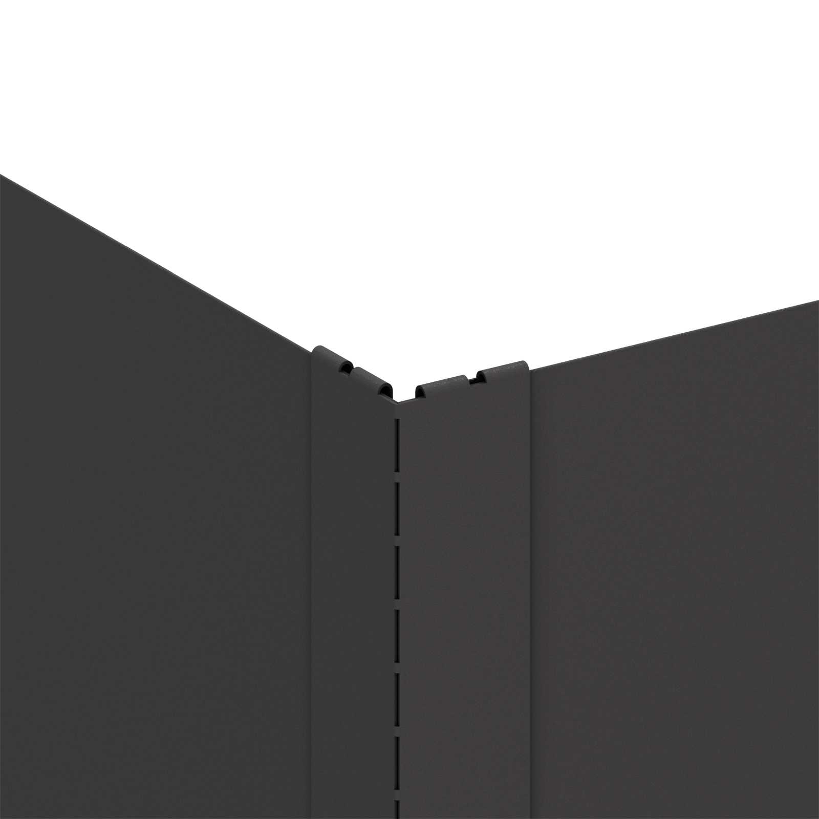 Gazonrand 4 st 60 x 60 x 20 cm Staal Zwart