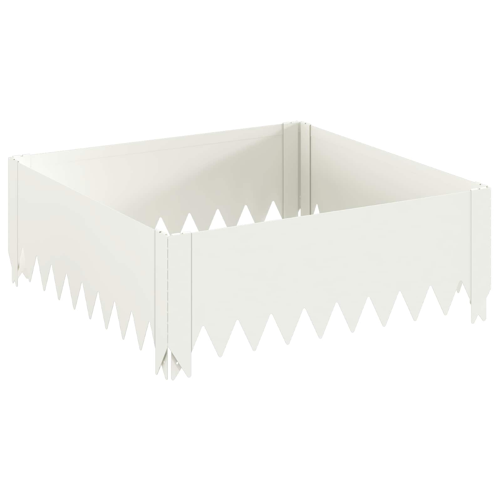 Gazonrand 60 x 60 x 20 cm Staal Wit