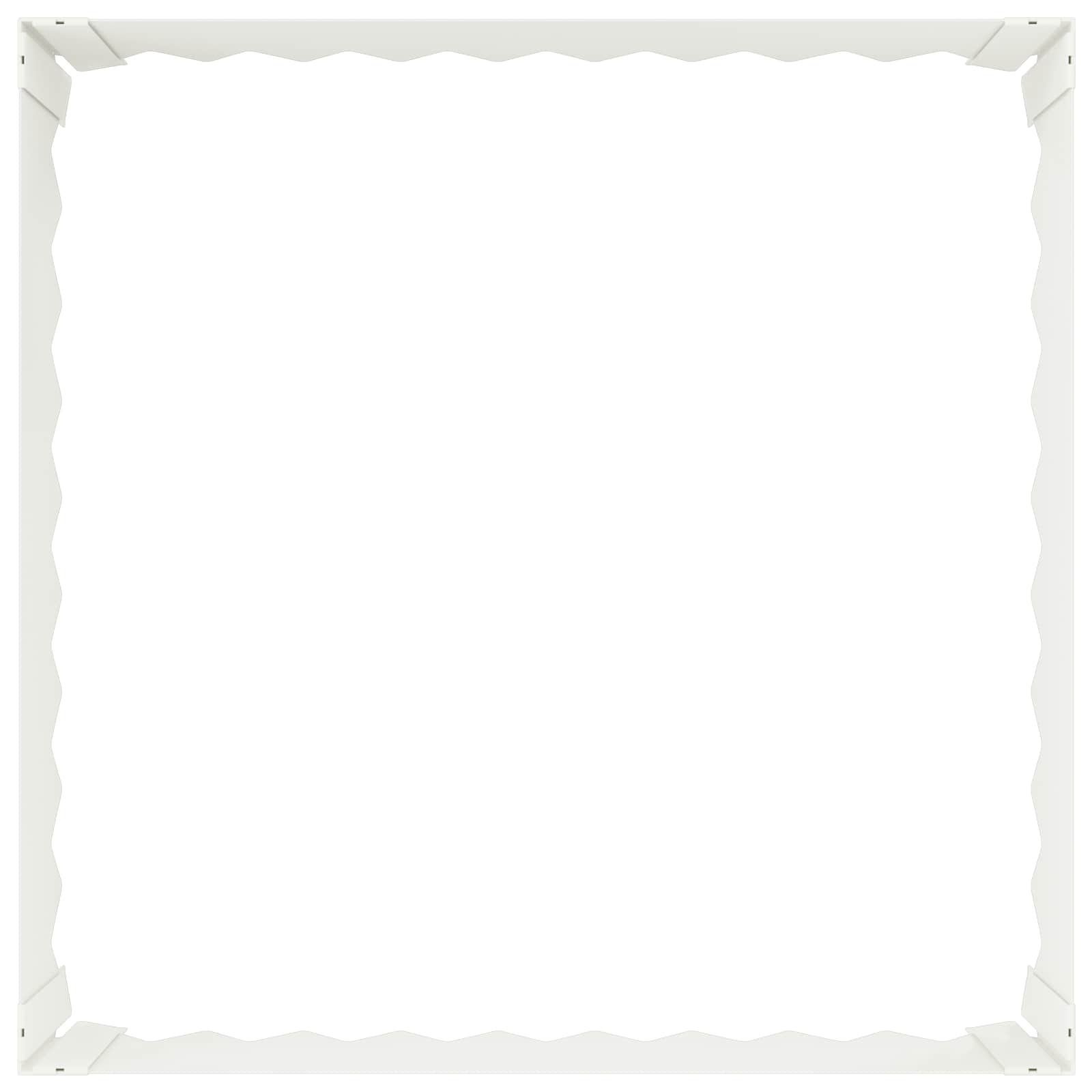 Gazonrand 60 x 60 x 20 cm Staal Wit
