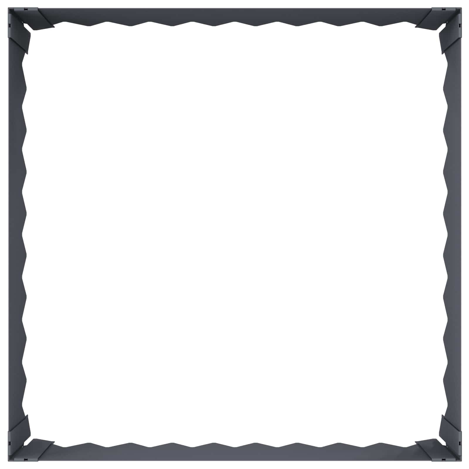 Gazonrand 60 x 60 x 20 cm Staal Antracietkleurig