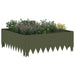 Gazonrand 60 x 60 x 20 cm Staal Olijfgroen