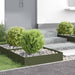 Gazonrand 4 st 60 x 60 x 20 cm Staal Olijfgroen