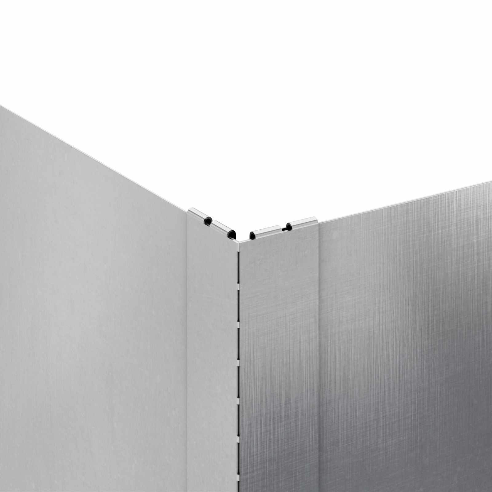 Gazonrand 4 st 60 x 60 x 20 cm Staal Zilverkleurig
