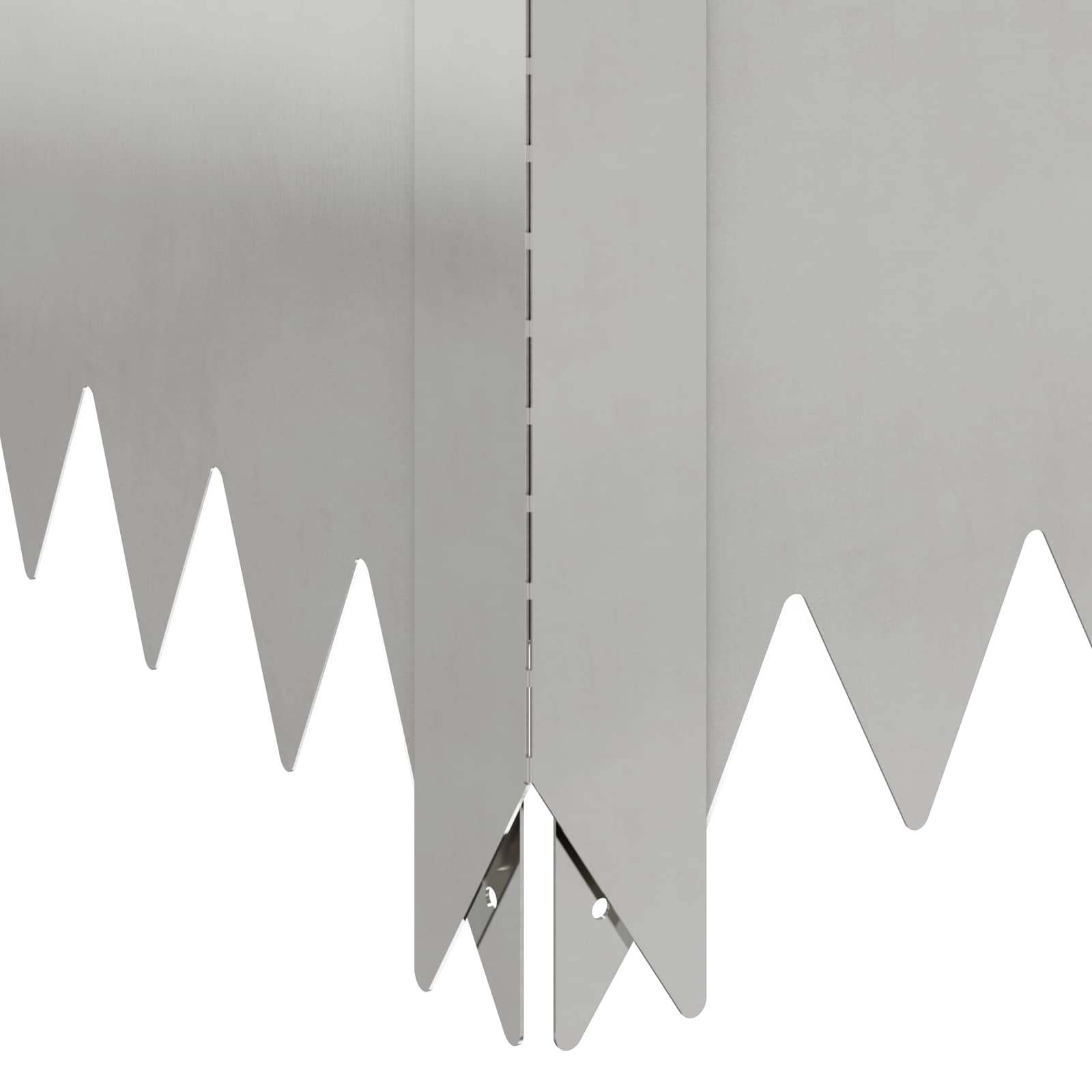 Gazonrand 4 st 60 x 60 x 20 cm Staal Zilverkleurig