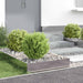 Gazonrand 4 st 60 x 60 x 20 cm Staal Zilverkleurig