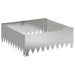 Gazonrand 4 st 60 x 60 x 20 cm Staal Zilverkleurig