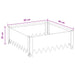 Gazonrand 4 st 60 x 60 x 20 cm Staal Zilverkleurig