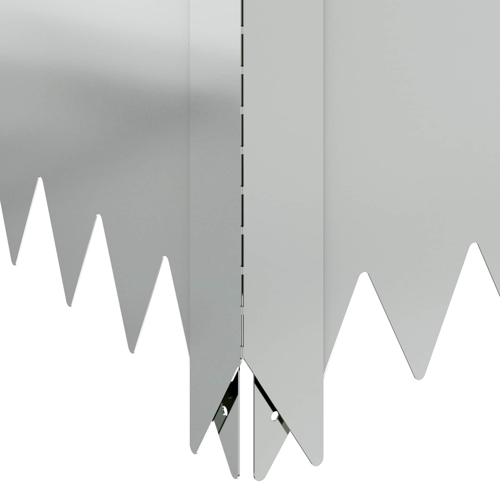 Gazonrand 60 x 60 x 20 cm Staal Zilverkleurig